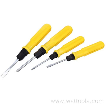 Yellow Screwdriver with Non-slip Plastic Handle